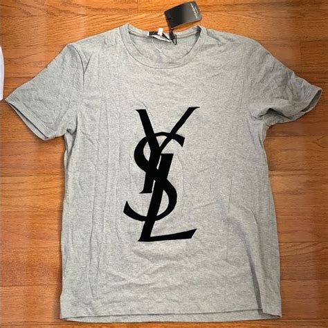 ysl t shirt gray|YSL t-shirts for women.